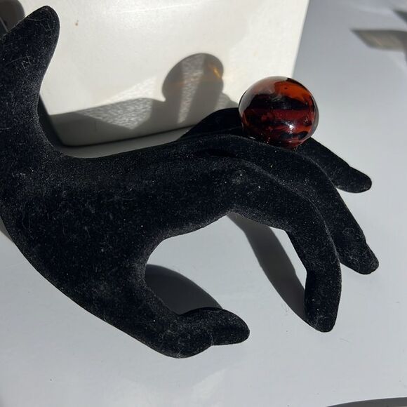 Hand Blown Glass Ring Size 7 - 7.25 - Picture 4 of 15